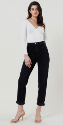 P1707 Vintage Mom Jeans-Black