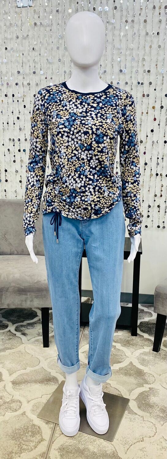 MS250LX5RQ MK Ruch Floral Top-Chambray