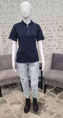 MS250LS6 MKGO Zip Polo-Midnight Blue