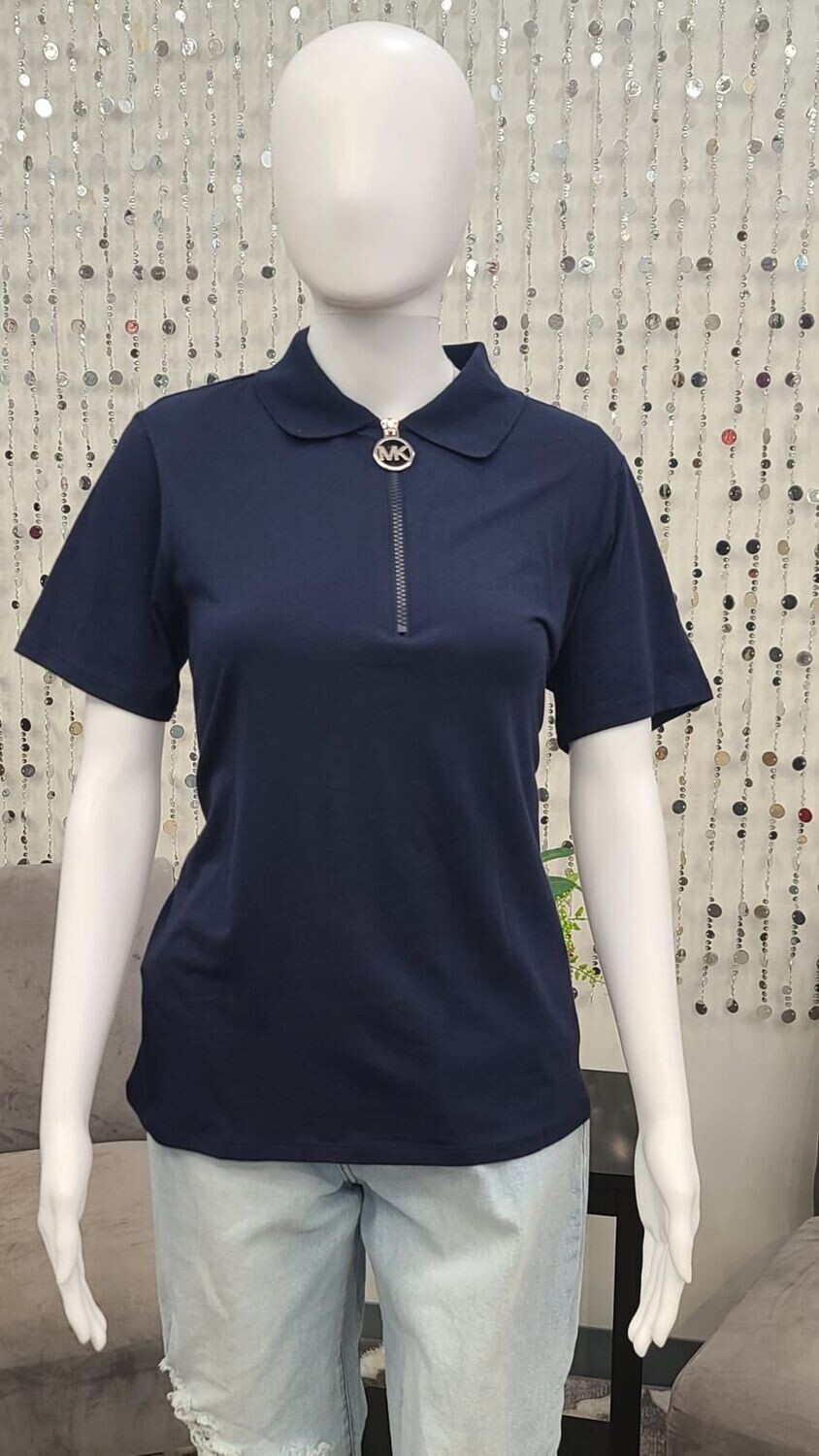 MS250LS6 MKGO Zip Polo-Midnight Blue