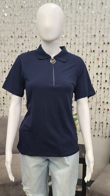 MS250LS6 MKGO Zip Polo-Midnight Blue