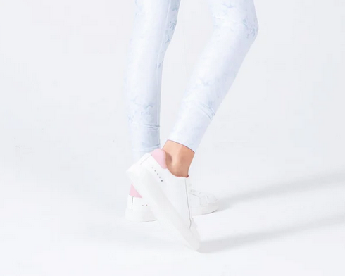 K!BO Avril Leather Sneakers-White/Pink