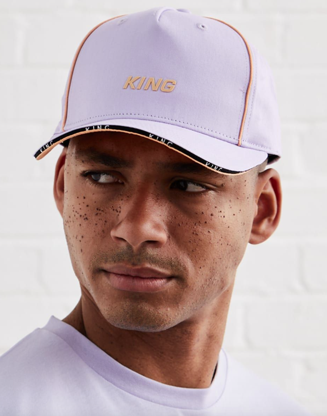 Stepney Curved Peak Cap-Lavender