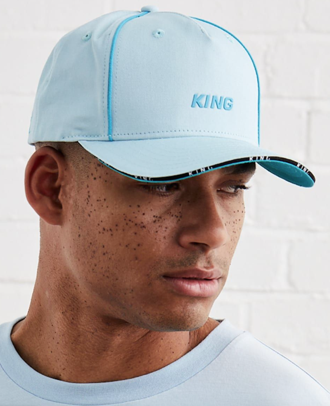 Stepney Curved Peak Cap-Sky Blue