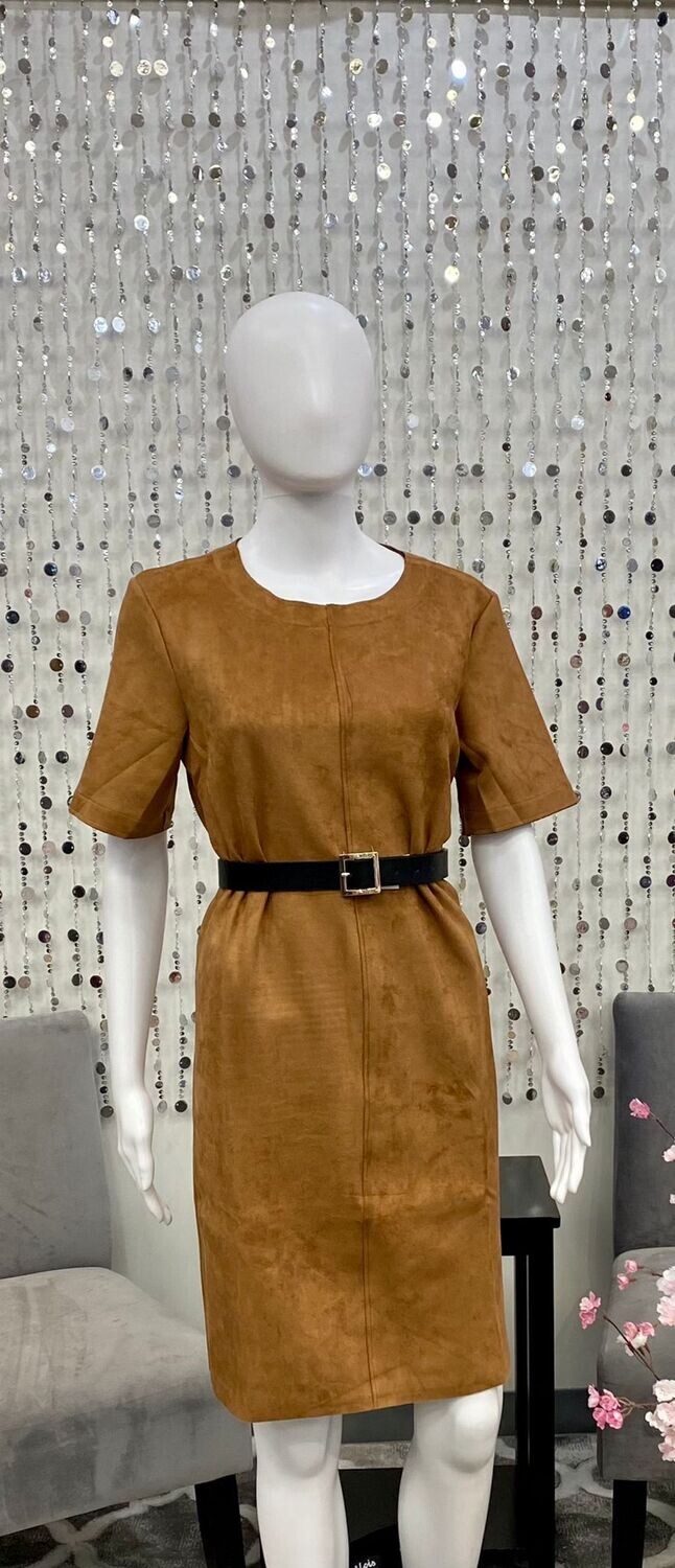 Cecil S/S Dress-Cognac