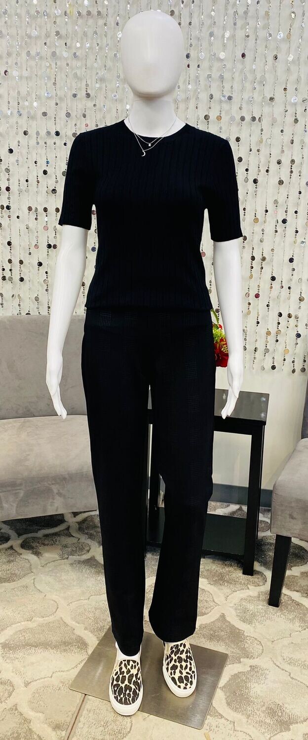 Vivian S/S Fitted Top-Black