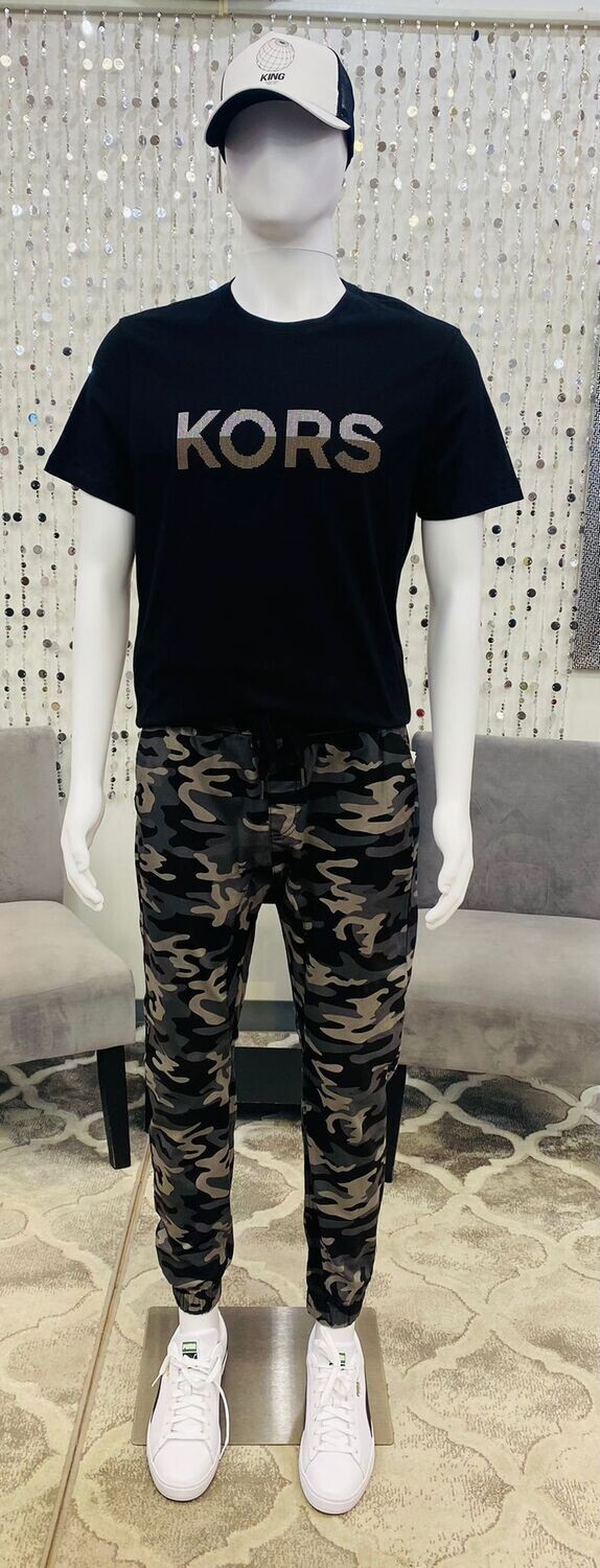 CU2513TF Micro Dot Kors Tee-Black