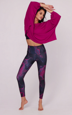 2029 High Rise Legging-Boysenberry Marble