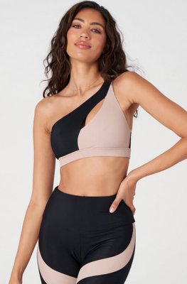 3822 Sutra Bra-Black Rib-Rose Combo