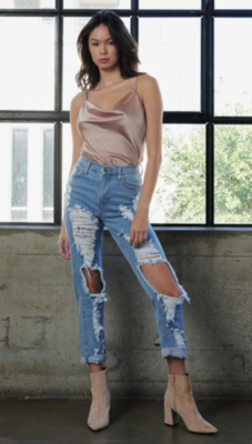 Stella Boyfriend Jeans-Medium Stone