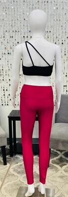 2299 High Rise Long V Rib Legging-Boysenberry