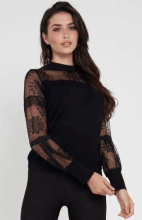 A022072 Honeysuckle Blouse-Black