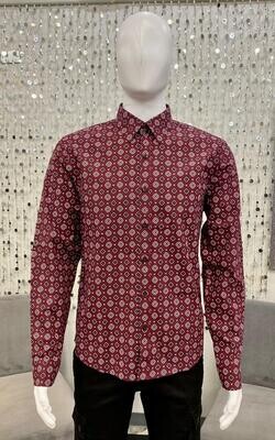 CF2404I7 Relaxed Foulrd Shirt-Merlot