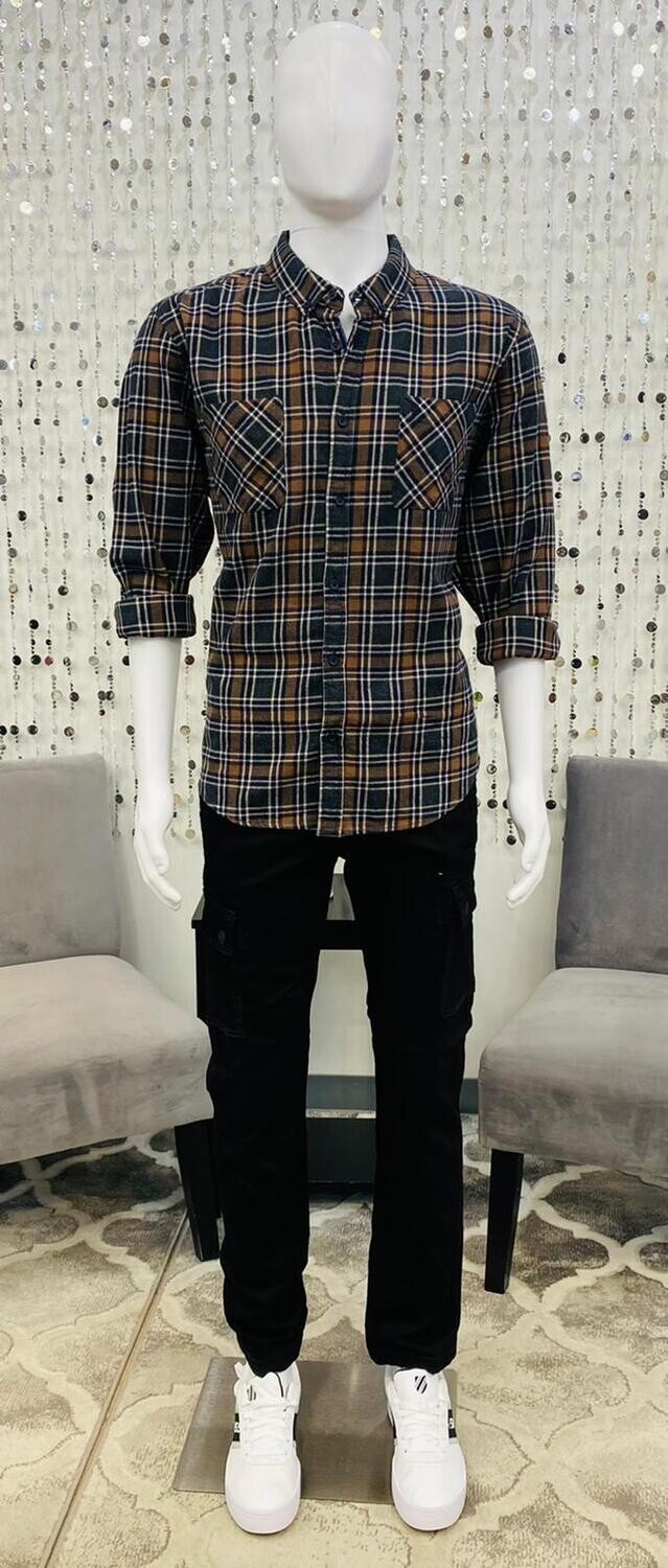 1015 Greyson Button Down Shirt-Heather Grey