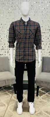 1015 Greyson Button Down Shirt-Heather Grey