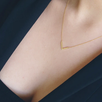 Chevron Necklace-Gold
