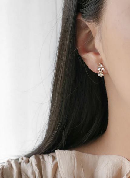 Trillium Earrings-Gold