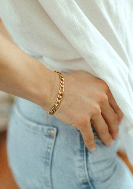3B9G Parker Figaro Bracelet-Gold