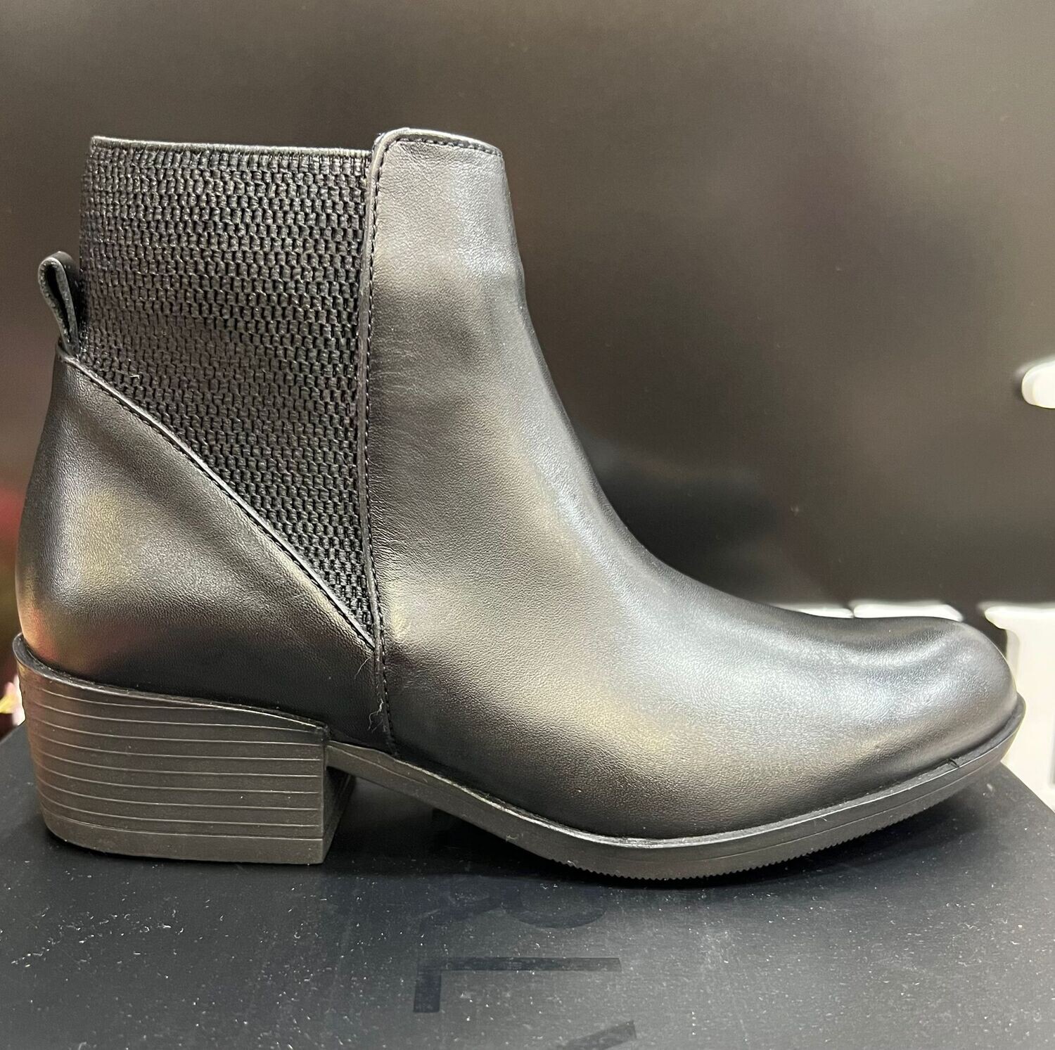 Celina-02 Leather Boot-Black