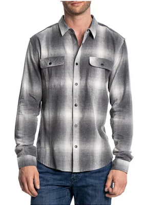 3033 Lawrence Checked Shirt-Heather Grey