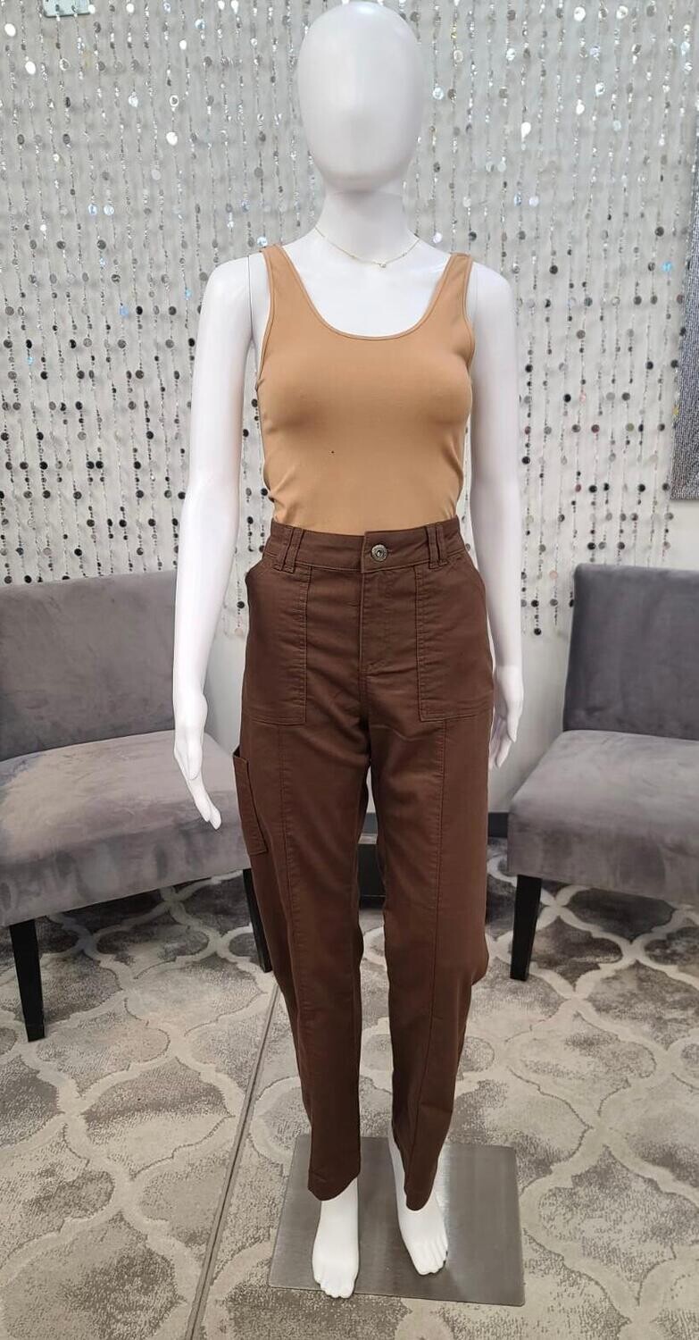 72411 Woven Pants-Chestnut