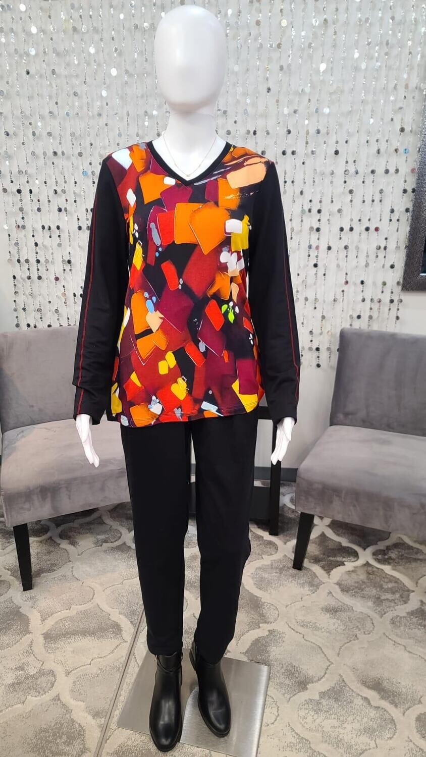 72660 Dolcezza Knit Pullover-Red Multi