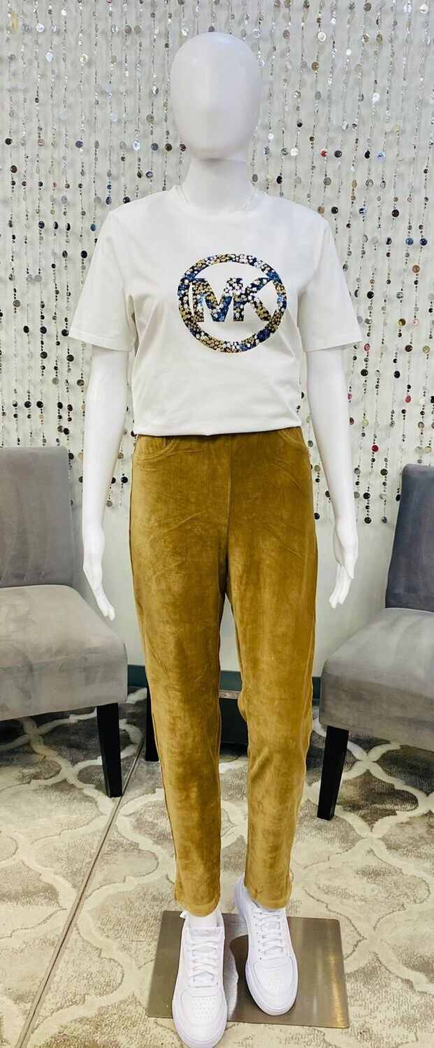 W100-LG Cordroy Pullon Pant-Tan