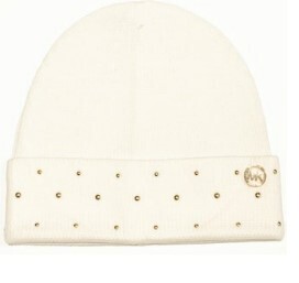 539298 MK Dome Stud Cuff Hat-Cream