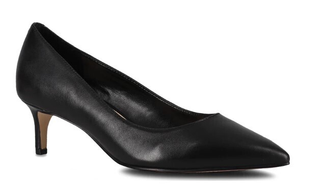 Fina Leather Pump-Black