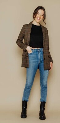 1352 Celine Oversize Blazer-Black Twist