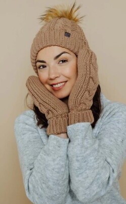 Orb  1454 Marshmallow Beanie-Camel