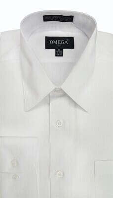 Mens Relaxed Fit Dress Shirt-White