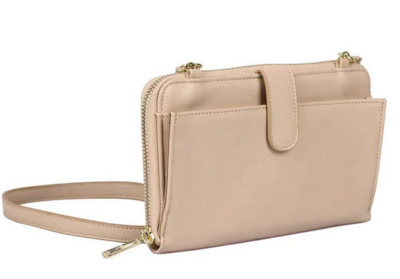 81601 Leah RFID Crossbody Wallet-Nude