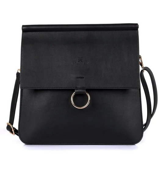 72103 Isabella Crossbody with Ring Loop-Black
