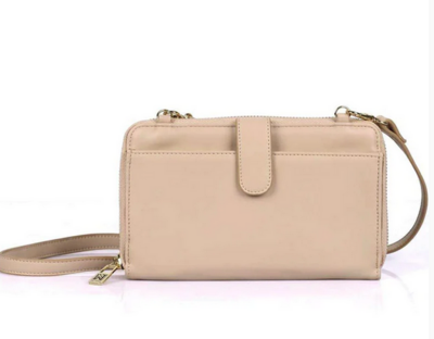 81601 Leah RFID Crossbody Wallet-Nude