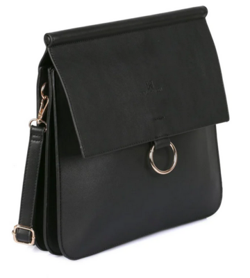 72103 Isabella Crossbody with Ring Loop-Black