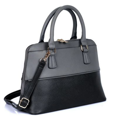 72602 Karla Hanson Satchel-Grey/Black