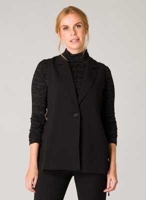 Charlotte Sleeveless Blazer-Black