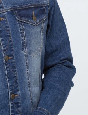 Bill Basic Denim Jacket-Stone Wash