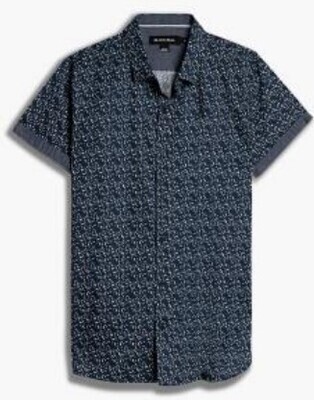 34016 Griffin Printed Shirt-Navy
