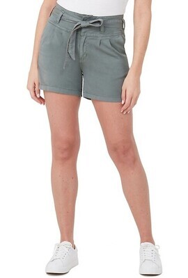 Alyssa High Waist Shorts-Moss