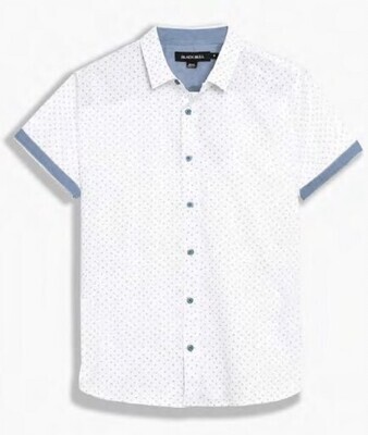 3052 Ellis Printed Shirt-White