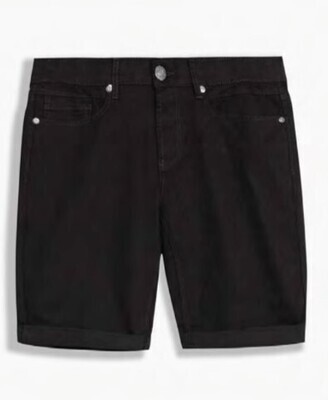 Luke Denim Shorts-Black