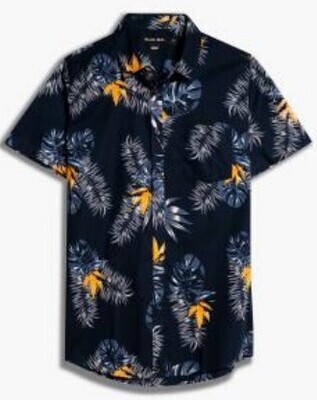 34028 Ozzy Printed Shirt-Navy Combo