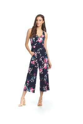 PP-05835 Floral Jumpsuit-Navy