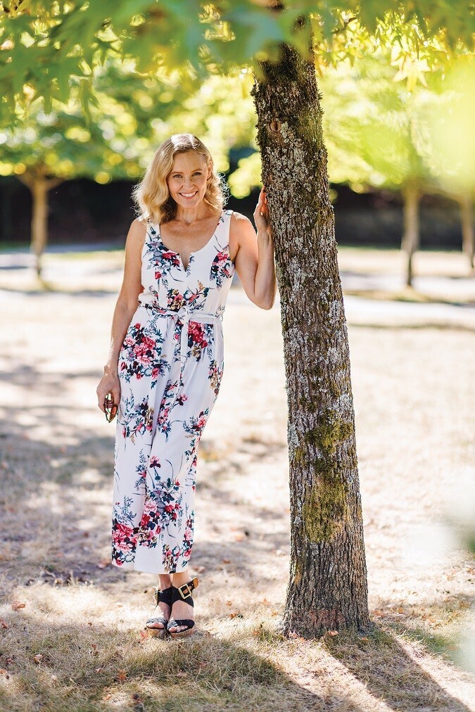 PP-19837 Floral Stretch Jumpsuit-White