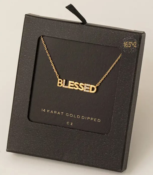 SB28630 Blessed Pendant Necklace-Gold