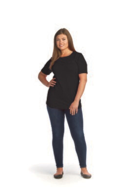 PT-14010 Short Sleeve Bamboo Top-Black