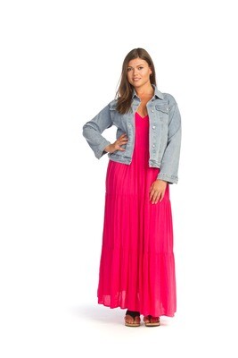 JT-14779 Denim Stretch Jacket-Light Wash