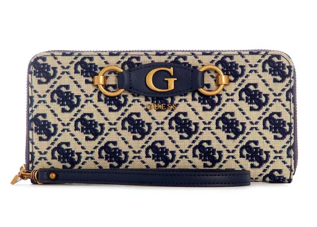 JB865446 Izzy Large Zip Around Wristlet-Navy Logo